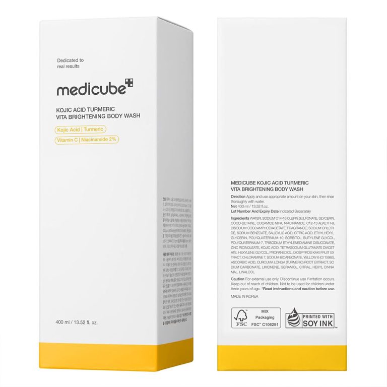 بادی واش مدی کیوب کوجیک اسید و زردچوبه اصل ۴۰۰ میل | medicube Kojic Acid Turmeric Vita Brightening Body Wash