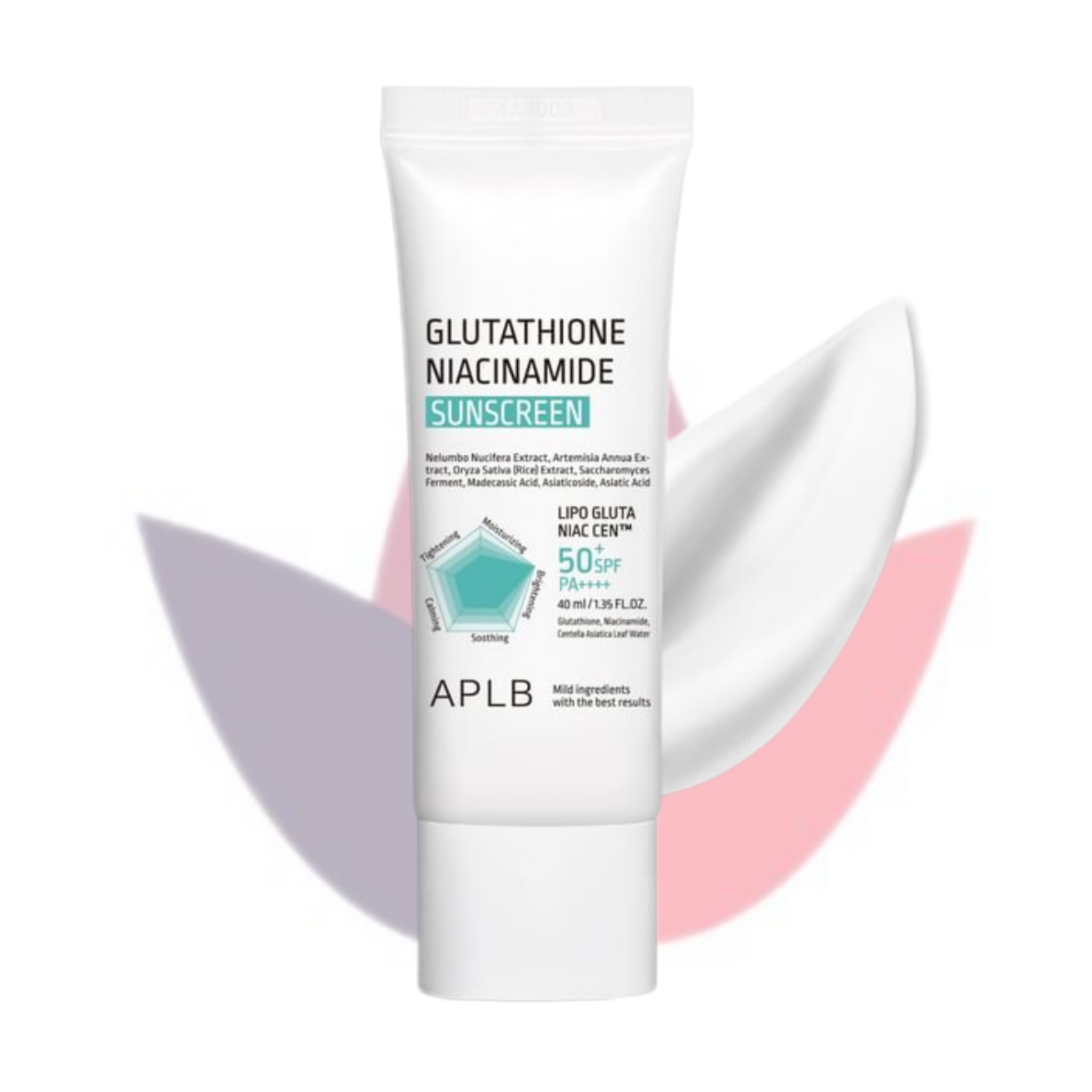 ضد آفتاب گلوتاتیون و نیاسینامید APLB SPF50+ | روشن کننده، ضد لک و محافظت کامل پوست