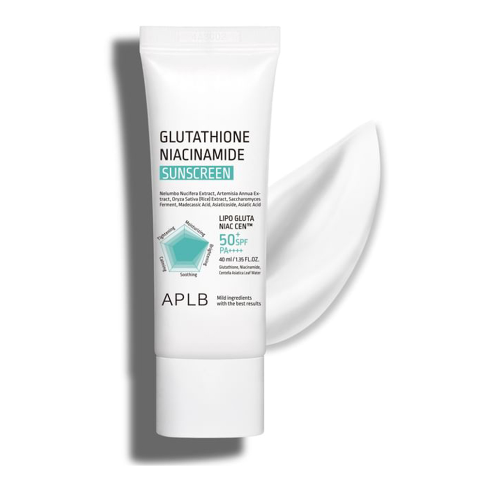 ضد آفتاب گلوتاتیون و نیاسینامید APLB SPF50+ | روشن کننده، ضد لک و محافظت کامل پوست