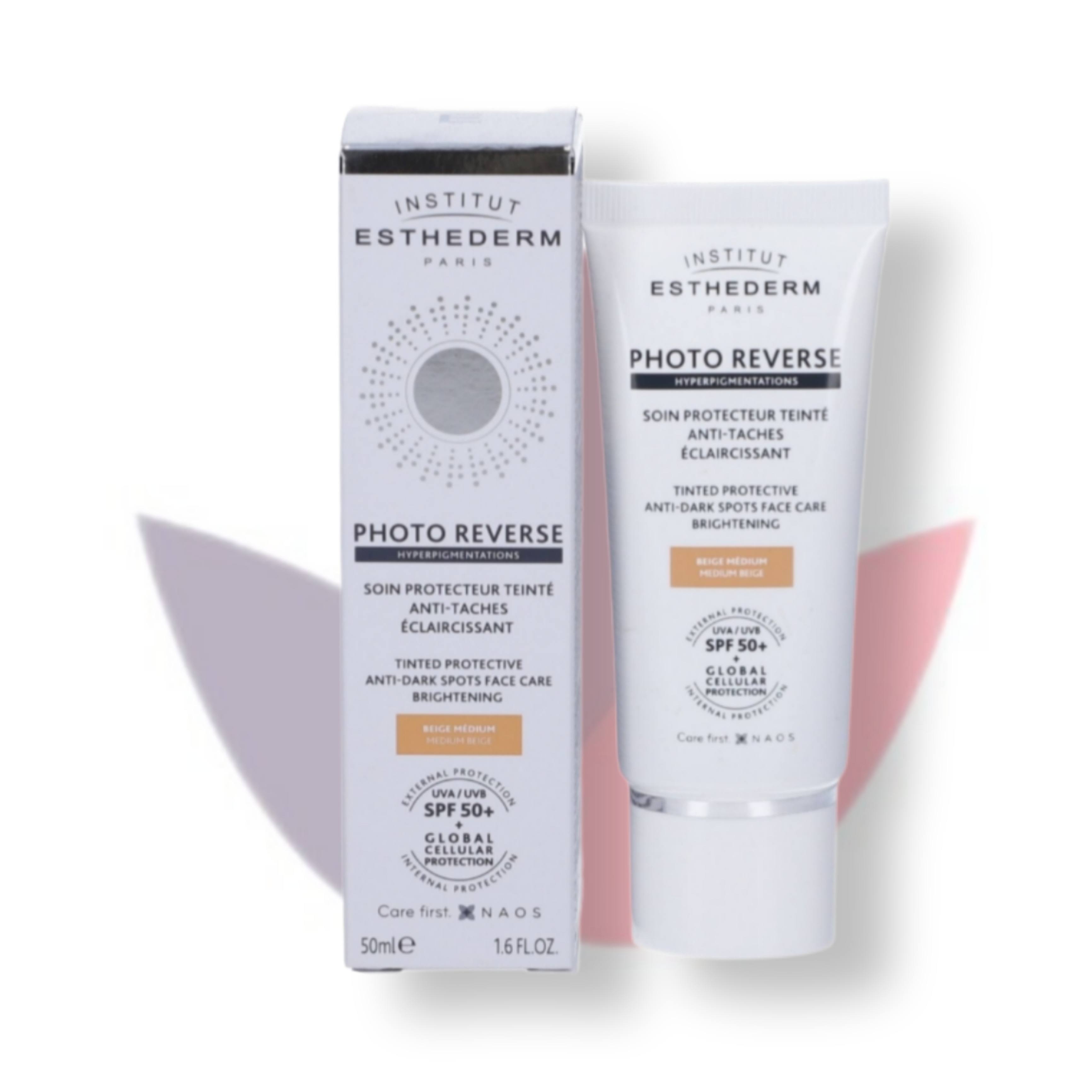 ضد آفتاب رنگی ضد لک استادرم فوتو ریورس بژ 50 میل | Institut Esthederm Photo Reverse Beige SPF50+