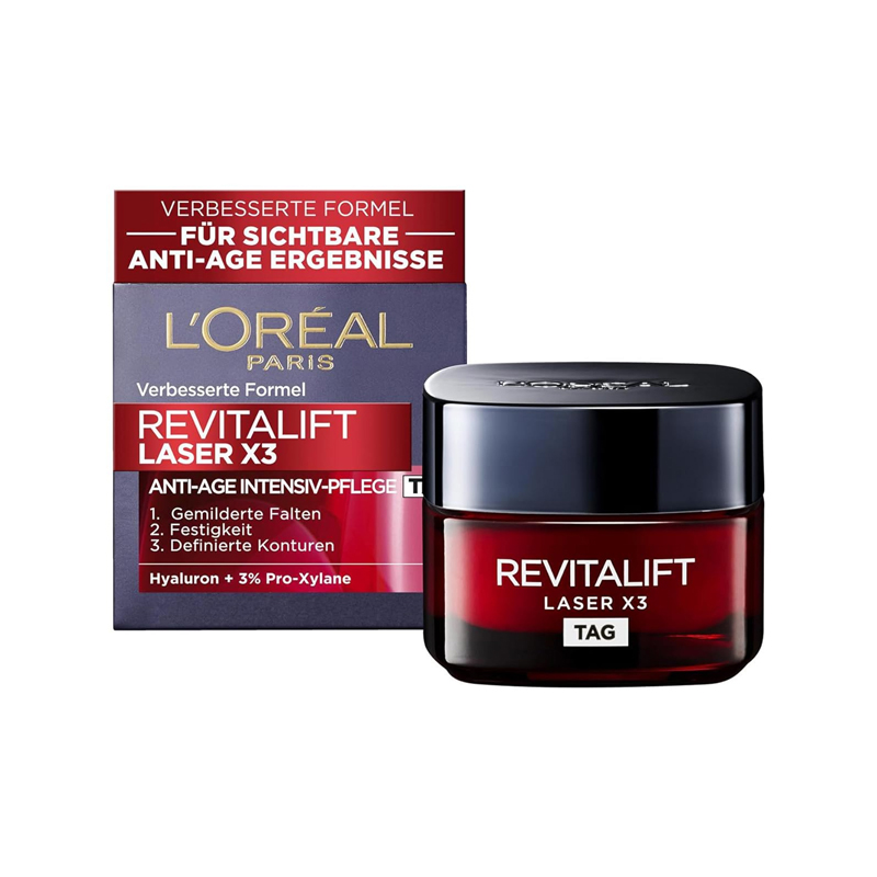 کرم  روز ضد چروک فوق قوی لورال Loreal مدل Revitalift Laser X3 حجم 50 میل