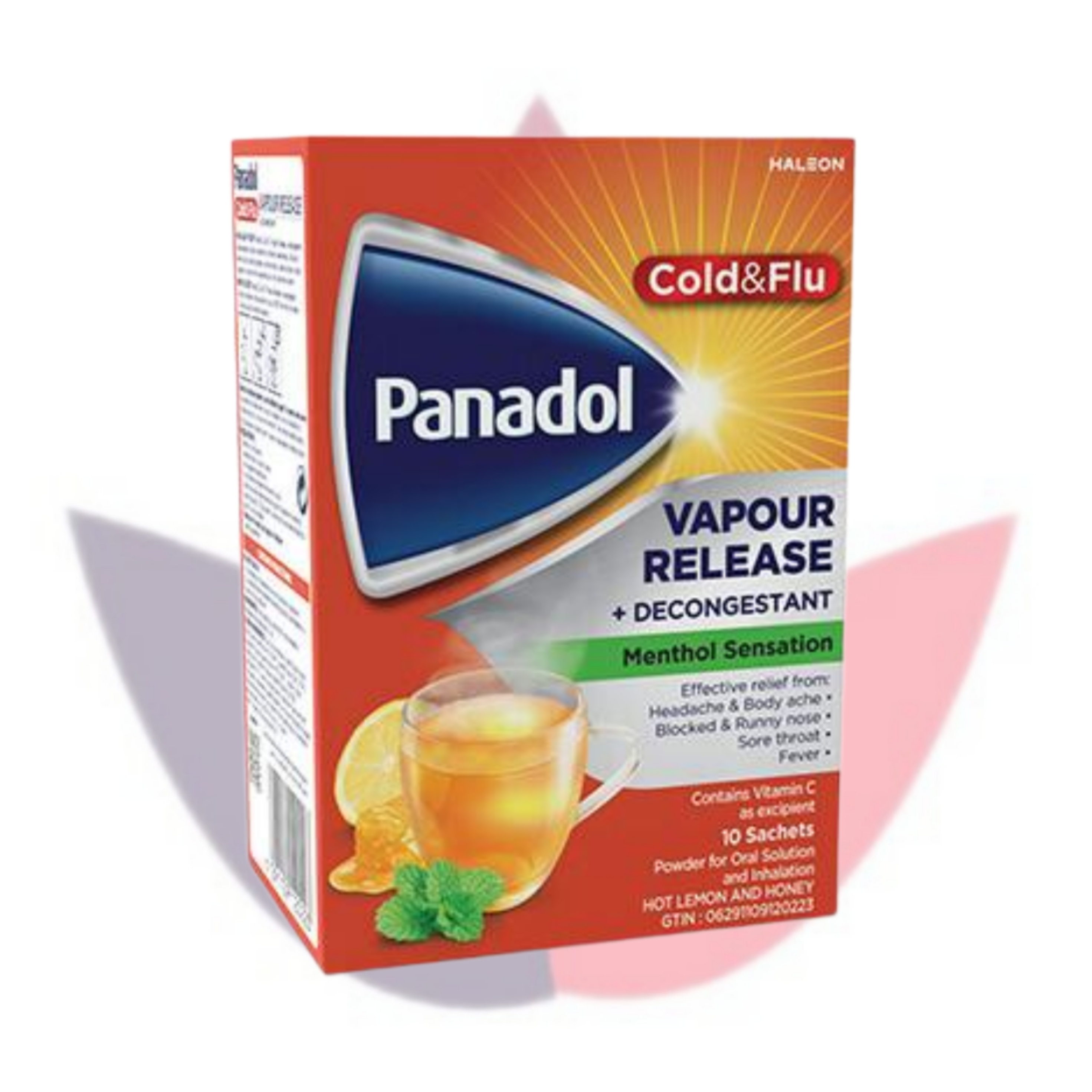 پانادول سرماخوردگی و آنفولانزا پودر نوشیدنی استنشاق بخار اصل ۱۰ ساشه | Panadol Cold & Flu Vapour Release