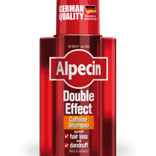 شامپو ضد شوره و ریزش کافئین آلپسین مدل دابل افکت