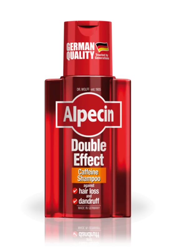شامپو ضد شوره و ریزش کافئین آلپسین مدل دابل افکت