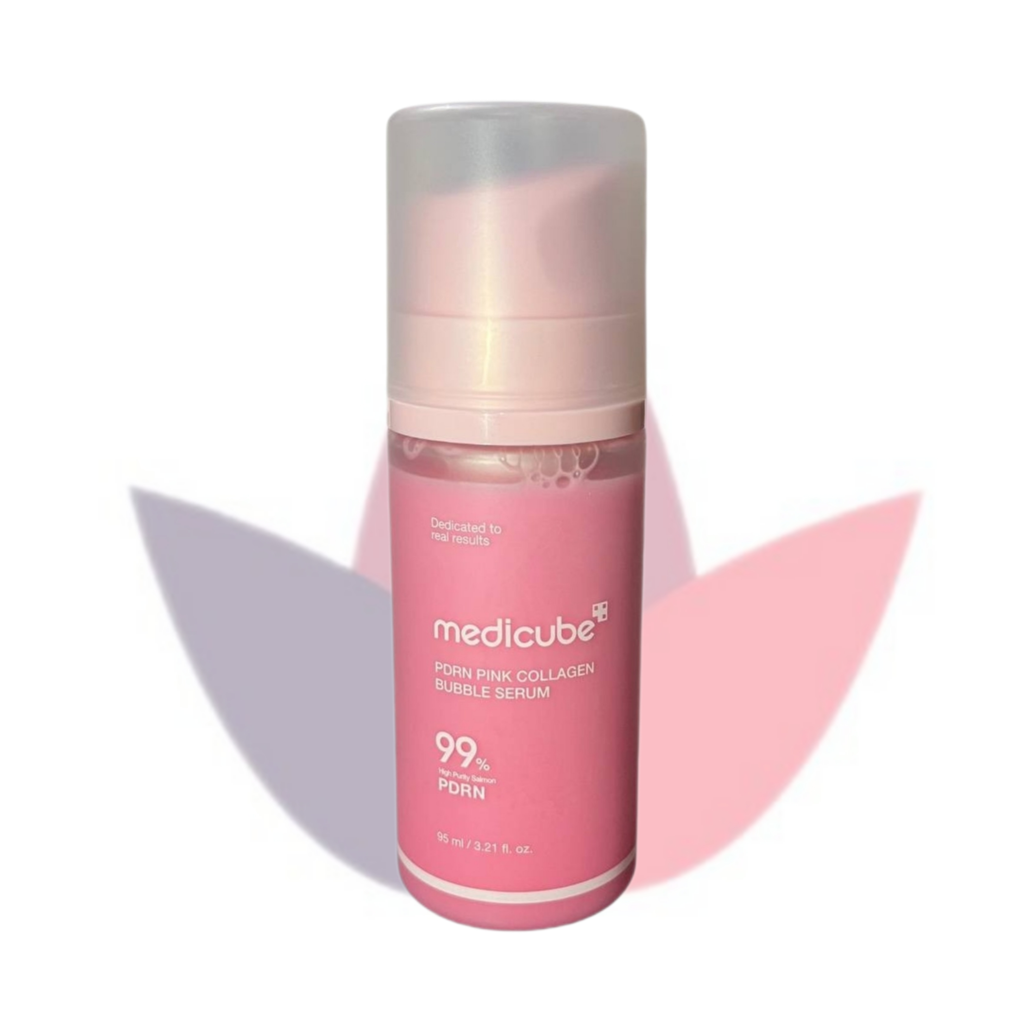 سرم حبابی PDRN و کلاژن مدی کیوب 95 میل | Medicube PDRN Pink Collagen Bubble Serum آبرسان، جوانساز و سفت‌کننده پوست