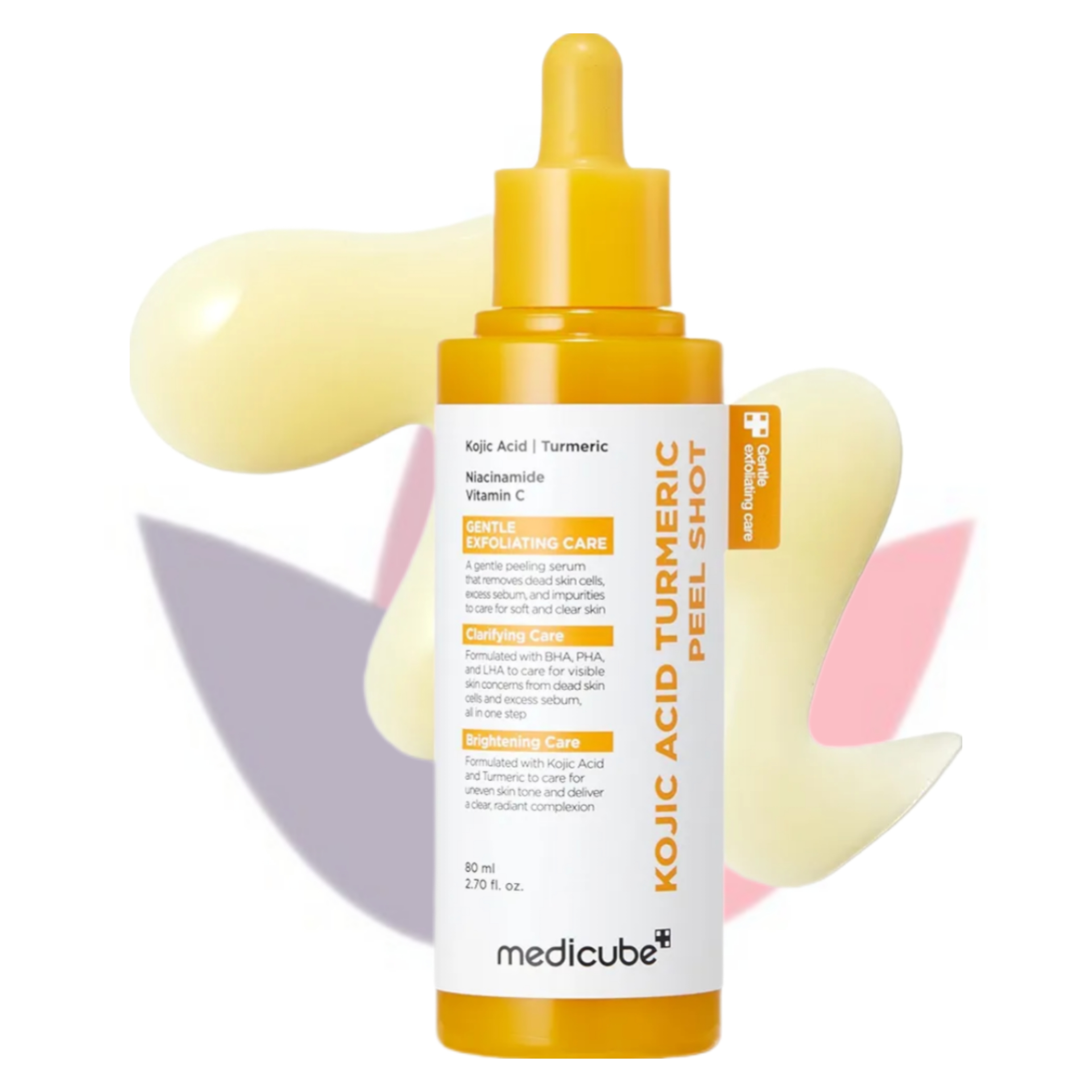 سرم پیل شات زردچوبه و کوجیک اسید مدی کیوب Medicube Kojic Acid Turmeric Peel Shot | لایه بردار ملایم و روشن کننده ۸۰ml