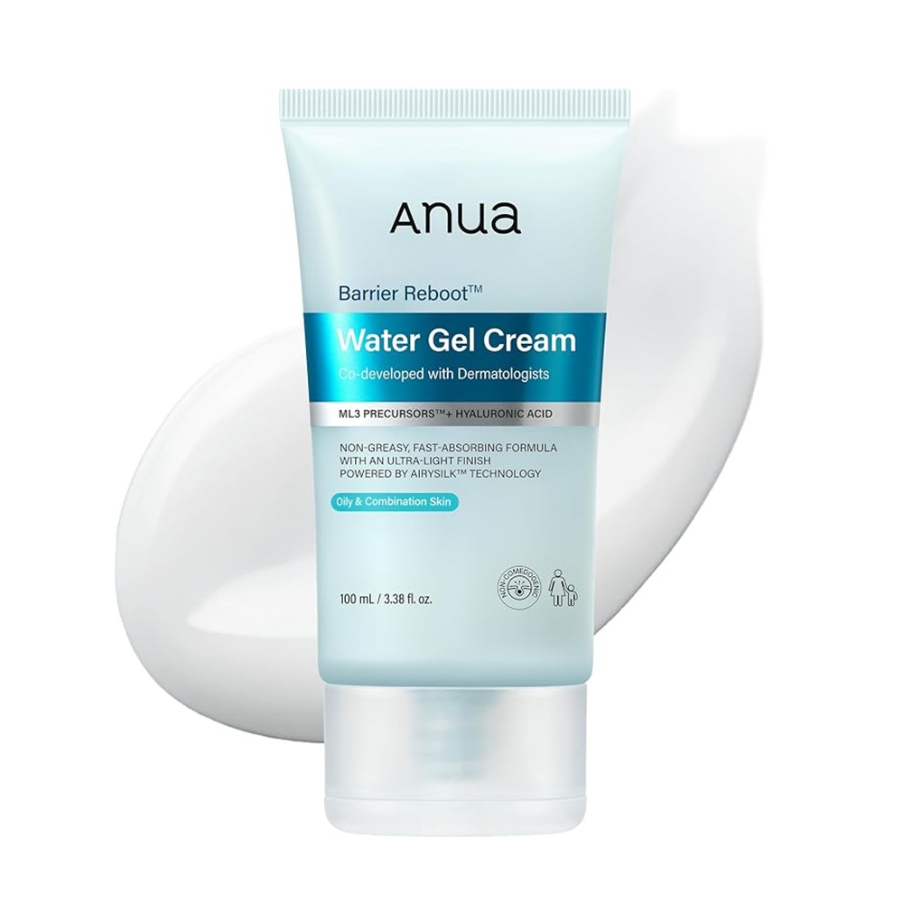 ژل کرم بریر ریبوت آنوا Anua مدل Water Gel Cream | آبرسان و تقویت‌کننده سد دفاعی پوست چرب، مختلط و حساس