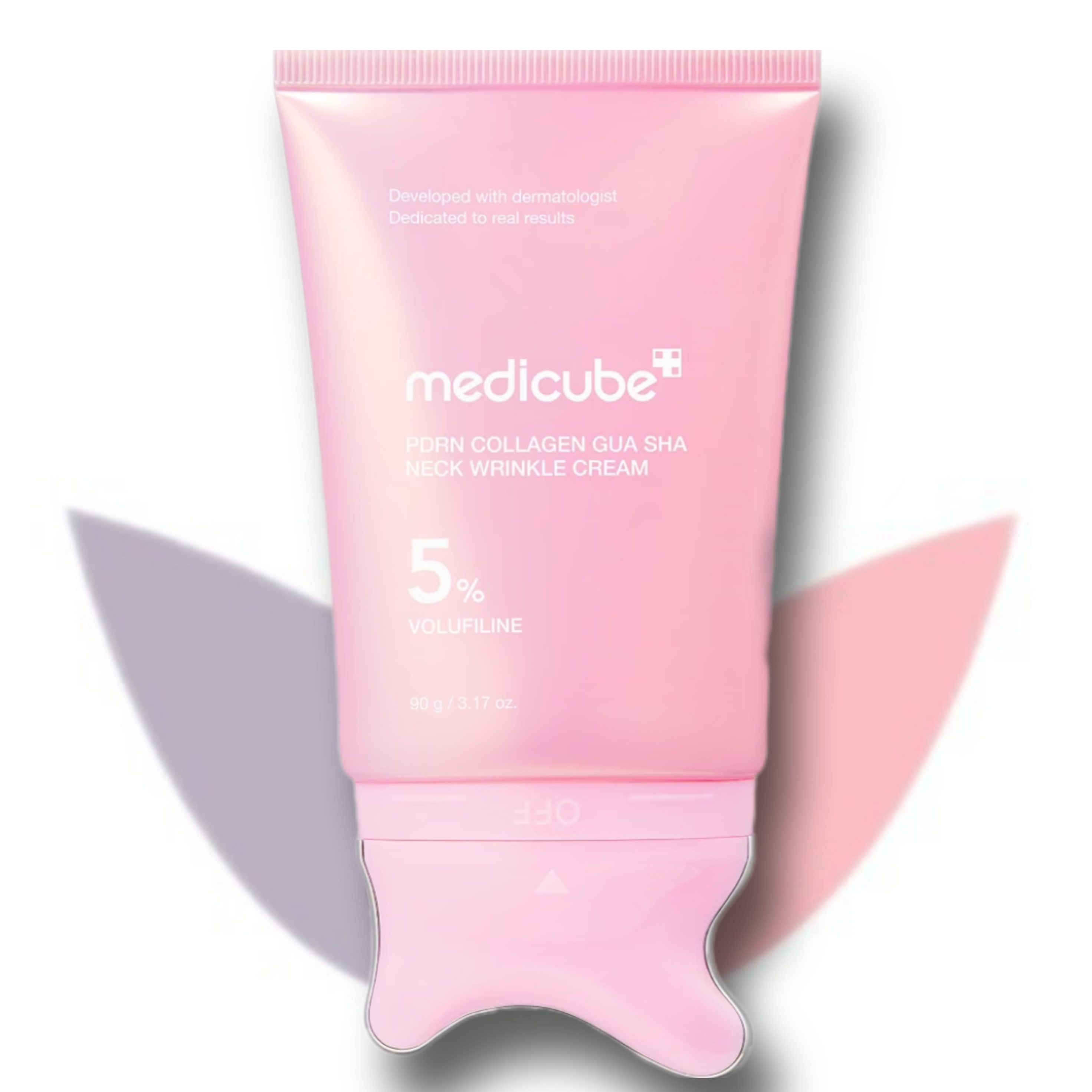 کرم گردن مدیکیوب PDRN کلاژن گواشا اصل ۹۰ گرم | medicube PDRN Collagen Gua Sha Neck Wrinkle Cream