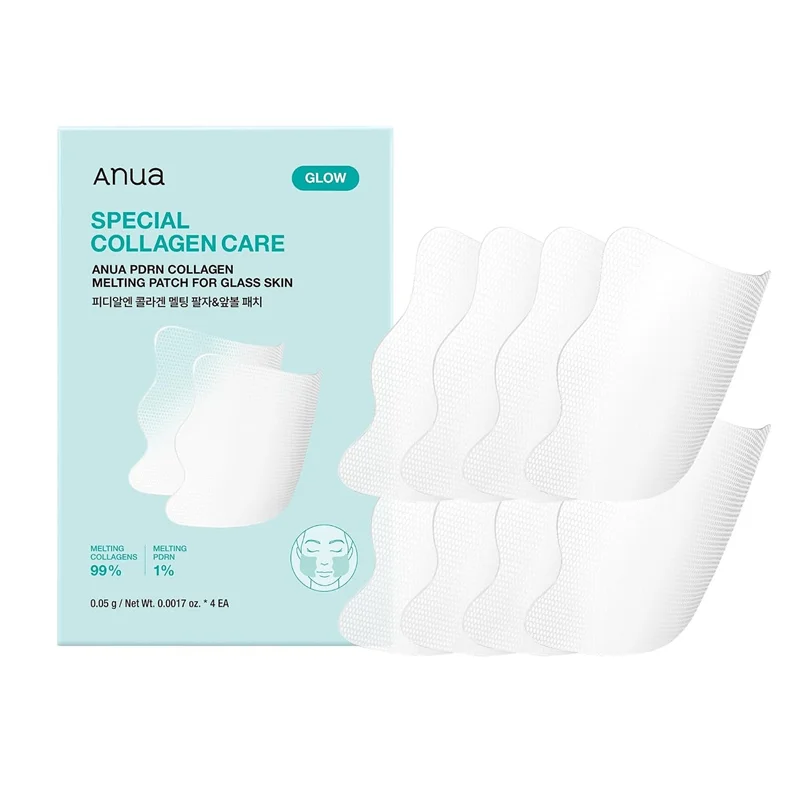 پچ کلاژن ذوب‌شونده آنوا PDRN اصل ۴ عددی | Anua PDRN Collagen Melting Patch for Glass Skin