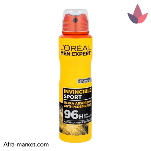 اسپری ضد تعریق لورآل اسپرت سری Men Expert مدل Invincible Sport مردانه 250 میلیلیتر